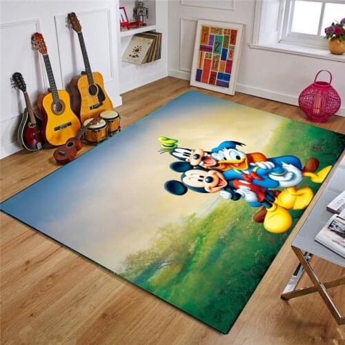 80x160cm Disney Baby Playmat Minnie Mickey Rugs Carpet Floor Bedroom Doormat Non-slip Mat Living Room Rugs for Boys Bedroom