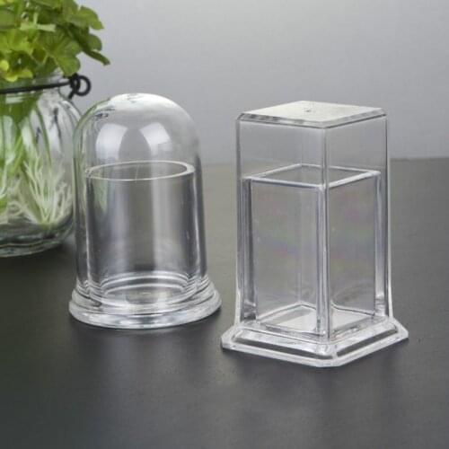 Kitchen Table Decoration Square Round Acrylic Transparent Lid Toothpick Storage Box Toothpick Holder