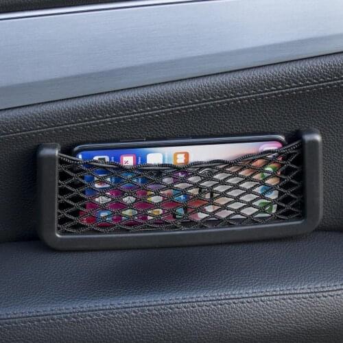 Large Car Storage Net Pocket Organizer Phone Holder Seat Side Bag Car Styling Universal Car Mesh Debris Storage