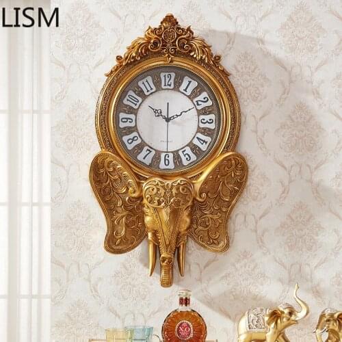 Large Wall Clock Living Room Modern Design Luxury Elephant Silent Quartz Clock Nordic Art Clocks Wall Home Decor Reloj De Pared