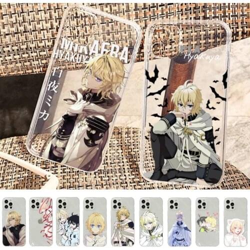 Anime Seraph of the end Mikaela Hyakuya Phone Case for iPhone 11 12 pro XS MAX 8 7 6 6S Plus X 5S SE 2020 XR case