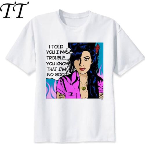 Amy winehouse t shirt Men anime T-Shirt Men Tops boy male t-shirt top Tee Clothes M8004