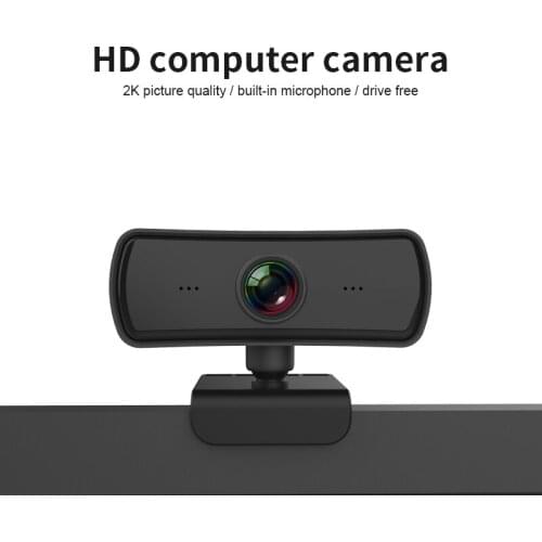 Gosear Webcam 2K HD Web Cam Camera Mini Computer PC Web Camera 360 Degree Rotatable Camera For Live Broadcast Video Conference