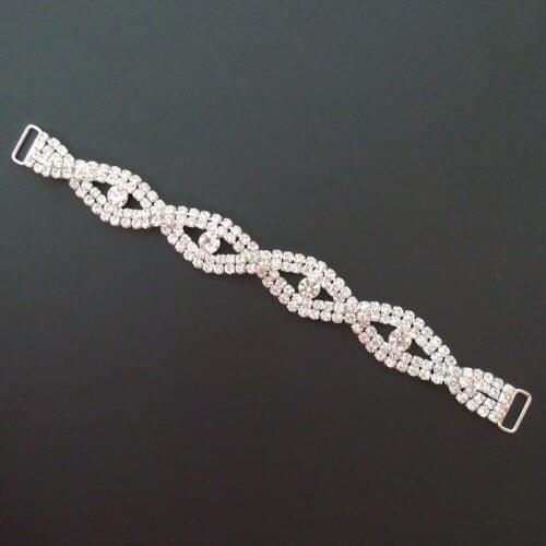 HOT! 10pcs Long Rhinestone Bikini Connectors/ Buckle Stunning Look Metal Chain For Swimming Wear Bikini Decoration