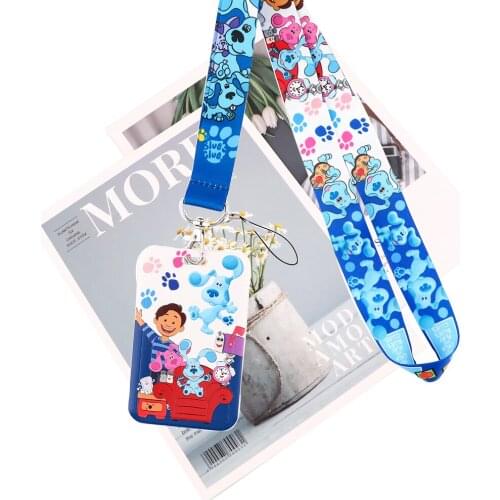 JY091 Cartoon Animals Blue Dog Lanyard Neck Strap for Key ID Card Cell Phone Straps Badge Holder Fashion Accessories