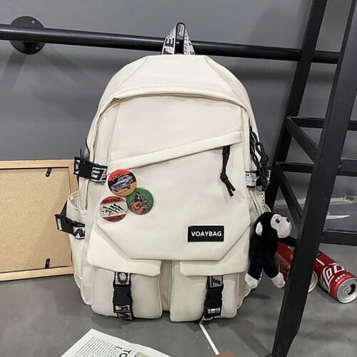 Multifunction Double Zipper Women Backpack Teenager Girls Laptop Student Shoulder Bags for Women 2021 Korean Style Schoolbag