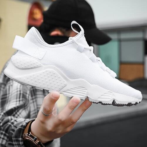 New 2020 mens casual shoes large size running shoes outdoor sports solid color 48 size fashion light breathable 47 white mesh