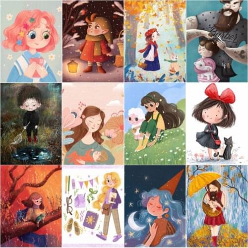 5D DIY Diamond Painting Kit Paint Cartoon Comics Girl princess Home Decor Full Square&Round embroidery mosaic Cross stitch Art