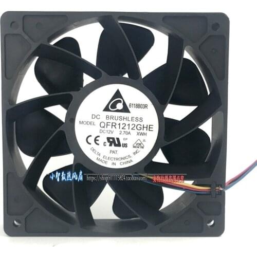 New original QFR1212GHE 12V 2.7A 12038 12cm Ant S7 S9 D3 L3 graphics card mining machine high air volume violent cooling fan