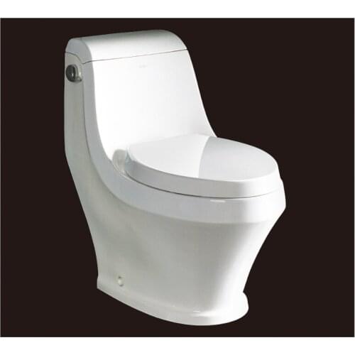 2016 new style water closet one piece S-trap ceramic toilets with PVC adaptor PP soft close seat cover AST133 UPC cerificate