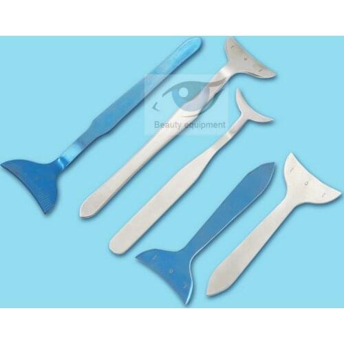 Beauty equipment Korean lying silkworm measuring ruler auxiliary lying silkworm designer lying silkworm plate arc type straight