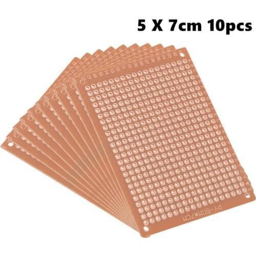 5x7cm Single Sided Universal Paper Printed Circuit Board for DIY Soldering 10pcs