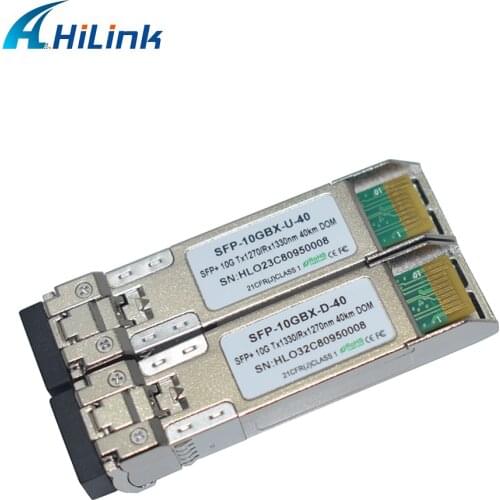 Singe Core 10GBASE-BX WDM 10G 1270nm/1330nm 40km DOM BiDi SFP+ LC