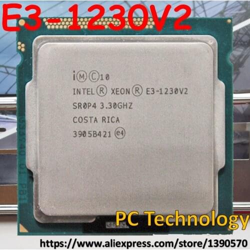 Original Intel XEON E3-1230V2 processor 3.30GHZ Quad-Core E3-1230 V2 8M 1600MHz LGA1155 TPD 69W CPU Free shipping E3 1230V2