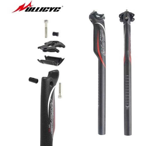 Ullicyc 3K Matte Full Carbon Fiber Road/MTB Bike Seatpost Spx1 Logo Sticker Breaking Wind Seatpost MTB/Road Bicycle Parts