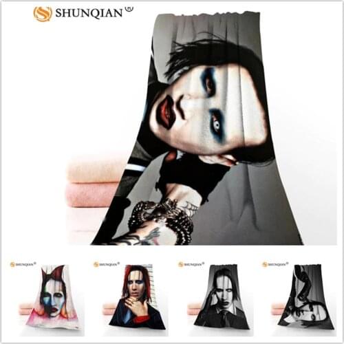 Custom Marilyn Manson 35x75cm Face Towels Facecloth Microfiber Washcloth Quick drying Sports Towel