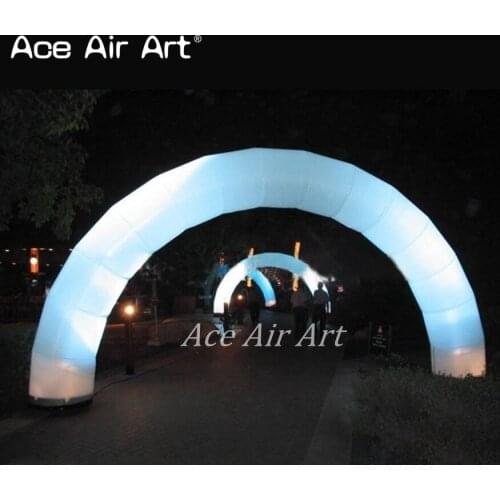 Portable lighting inflatable led party arch with air blower for night event