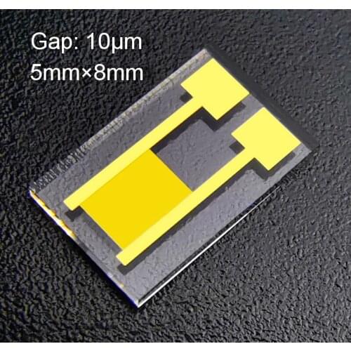 10 micron transparent interdigital electrode, quartz glass MEMS gas bioelectrochemical sensor chip