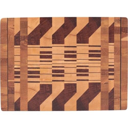 Soandora End Grain Cutting Board Oak Maple Wenge Next Level Pattern