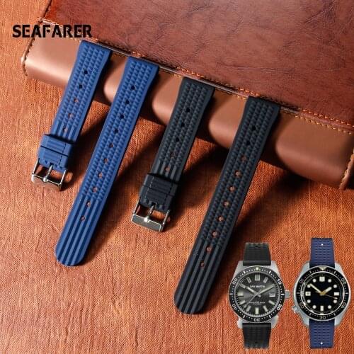 NEW Black 20mm 22mm Universal Watch Strap Rubber Silicone Watch Bands For Seiko For Omega For Oris Strap Brand Watchband