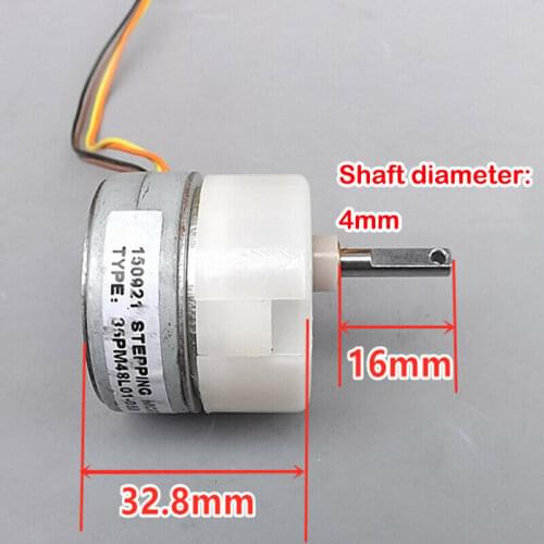 Micro Mini 35 Stepper Motor 2-Phase 4-Wire Speed Reducer Slow Speed Full Metal Gearbox Gear DIY Robot Smart Car Parts