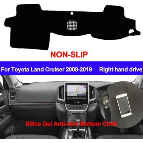 TAIJS Dashboard Cover DashMat Silicone For Toyota Land Cruiser J200 2008 2009 2010 2011 2012 - 2016 2017 2018 2019 Dash mat Pad