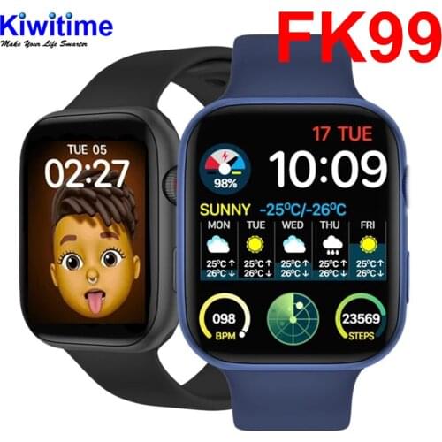 KIWITIME FK99 Smart Watch 1.78 Inch HD Screen with Encoder Knob Bluetooth Call Heart Rate Monitor Smartwatch