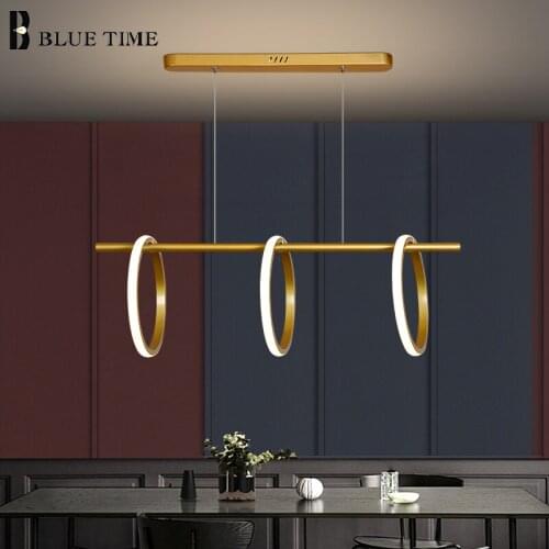 Modern LED Pendant Lights For Living Room Dining Room Kitchen Decor Home Indoor Hanging Lighting LED Lustre Pendant Lamps Gold