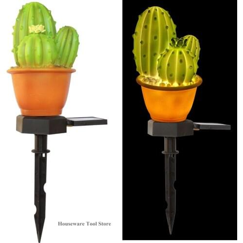 Lawn Light Solar LED Route Lighting Landscape Lights Garden Decoration Floor Plug Plant Light Lawn Lamp Creative Cactus Lantern