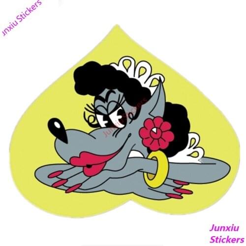 Wolf Well Wait Funny Colorful Car Stickers Bumper Trunk Laptop Rear Windshield Waterproof Scratch-Proof Exterior PVC12x10cm