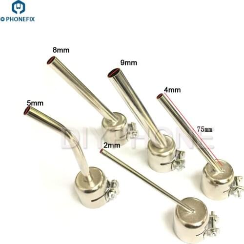 45 Degree Extended Length Heat Gun Nozzle for 850 Series Hot Air Soldering Station Phone Motherboard BGA Chip Desoldering Repair