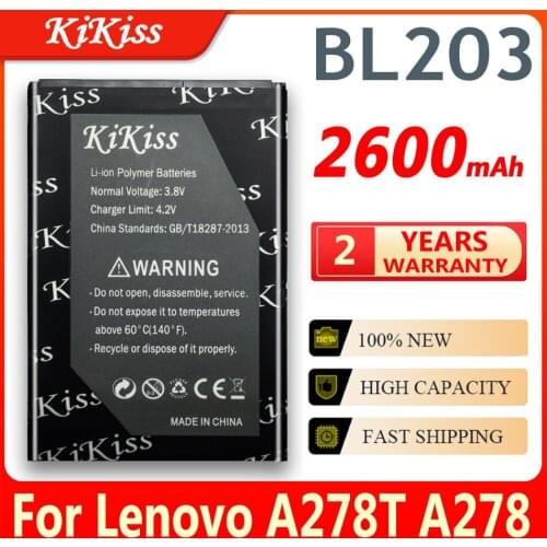 BL203 2600mAh High Capacity Battery For Lenovo A278T A278 A365E A308T A369 A66 A318T A385E A309 Mobile Phone BL 203 BL-203