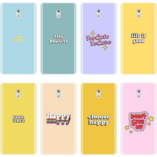 TPU Yellow Quote Pink Purple Text Word Back Cover For Nokia 8 6 5 3 2 1 Soft Silicone Phone Case For Nokia 7 Plus X6 Case