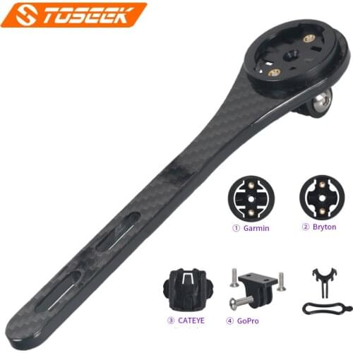 TOSEEK Bike Multifunctional Full Carbon Fiber Super light Handlebar Bracket GPS Speedometer Bracket Bike Bracket Stopwatch Seat