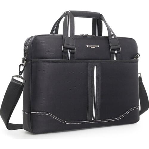 Quality Business Men 15.6 inch Laptop Waterproof Oxford Black Briefcase