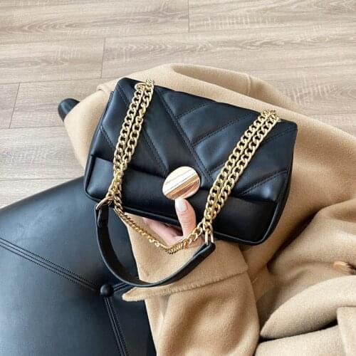 Chain Leather Crossbody Bags for Women 2021 Quality Ladies Designer Handbags Shoulder Simple Bag Womens Hand Bag сумка женская