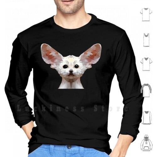 Cute Fennec Hoodies Long Sleeve Fennec Desert Fox Cute Fennec Cute Fox White Fox Cute Animal Cute