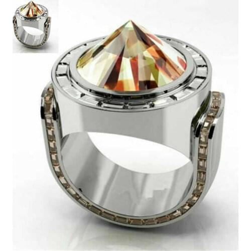 Trendy Luxury Wedding Ring Morganite Water Band Engagement Ring Gift Drop Jewelry