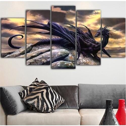 Multi 5d Panel Europe Dragons 5d diy Diamond Painting 5 pcs full square rural Diamond Embroidery Mosaic Cross-Stitch Z1014