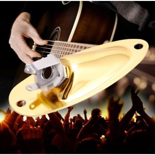 New Boat Output Input Jack Plate Sockets for Strat Guitar Replacement Parts