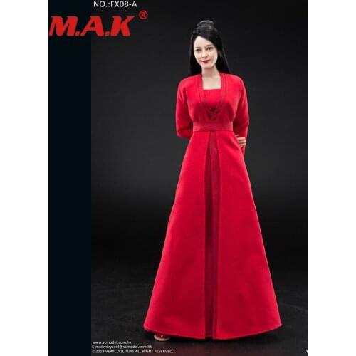 New FX08-ABC 1/6 Asian Beauty Reba China Ancient Hairstyle Female Head Sculpt & Body Model for Fans Gifts IN Stock