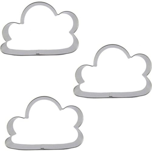 Cloudy shape 3 piece biscuit cutting molds, baking tools, cake decorating soft candy tools