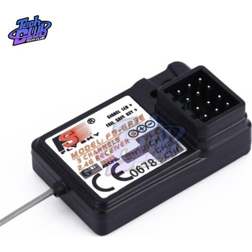 Flysky FS-GR3E 3 Channel 2.4G GR3E Receiver with Failsafe GT3B GR3C Upgrade for RC Car Truck Boat GT3 GT2 Transmitter