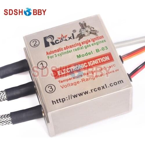 Rcexl 3 Three Cylinders CDI Ignition for CM6 10MM 90 Degree (B-03 4.8V~8.4V 622a)