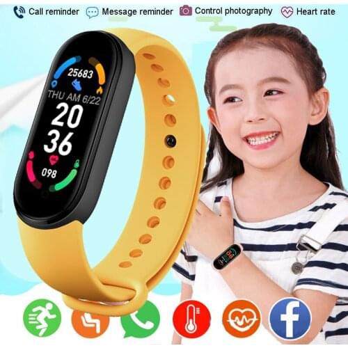 M6 Children Smart Watch Kids Sports Smartwatch For Girls Boys Heart Rate Clock Wristband Fitness Tracker Waterproof Watches
