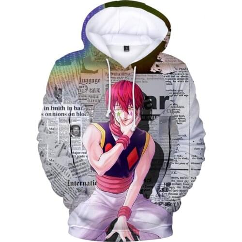 Hot Autumn 3D Hisoka Hoodies Men Sweatshirts Women Fashion Anime Hip Hop Hooded Casual Boys Girls Hunter X Hunter Tracksuits