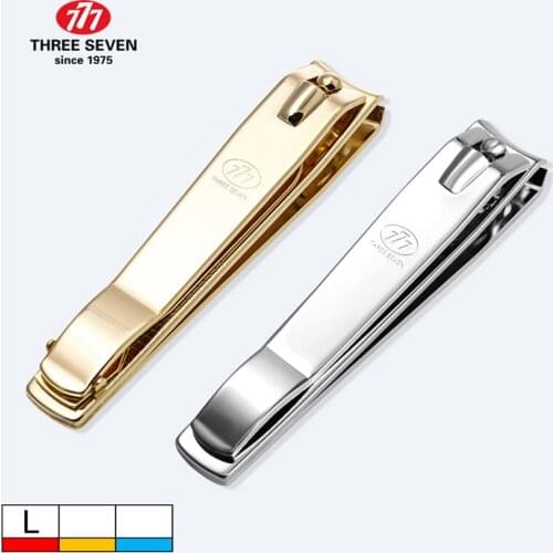THREE SEVEN/777 Large-size Nail Clippers Trimmers 14K Gold-plated H-Carbon Steel Pedicure Care Professional Nail Tools
