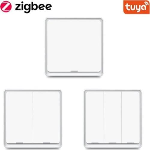 ZigBee Tuya Smart Switch Power Switch Button Wall Switch Panel Key Switch Smart Switch Panel Smart Home Control By Alexa Voice