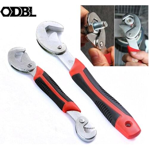 2pc/set 9-32mm Universal Key Pipe Adjustable Wrench Open End Spanner Set High-carbon Steel Snap Grip Plumber Multi Hand Tool