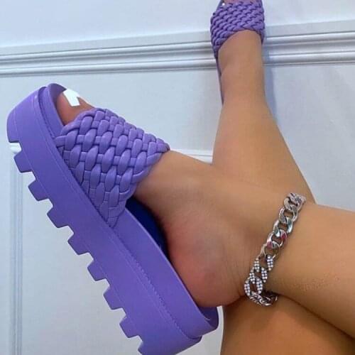 2021 Luxury Design Women High Heels Summer Sandals Heels Slippers Platform Shoes summer slipper